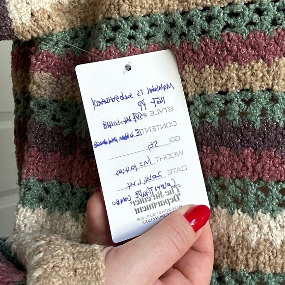 Open Knit Stripe Wide Sleeve Sweater - Picture 9 of 10